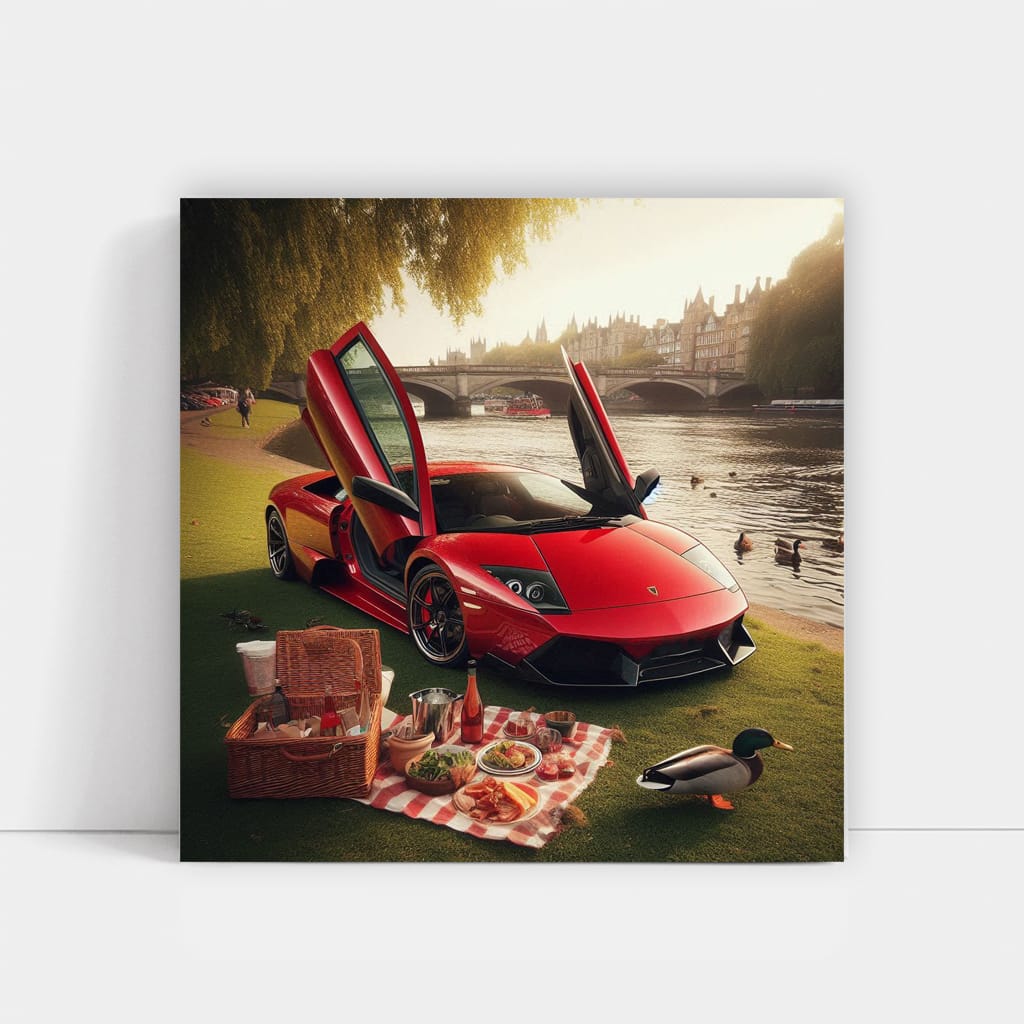 Lamborghini Murcielago River Wall Art