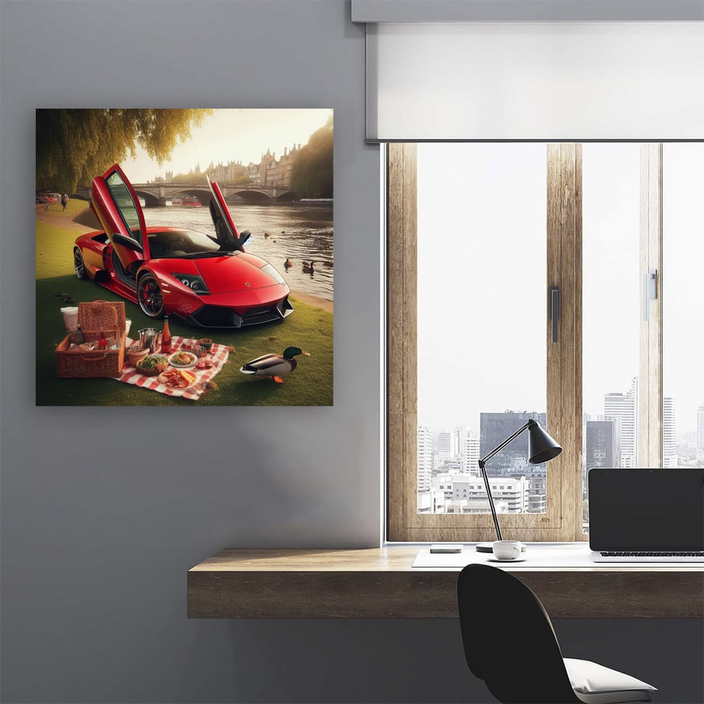 Lamborghini Murcielago River Wall Art