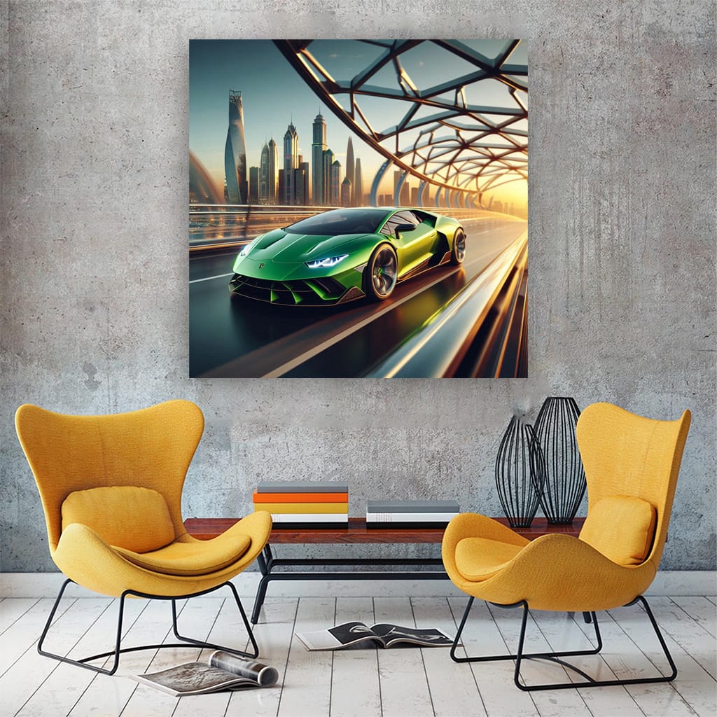 Stunning Lamborghini Sian on Bridge - Power and Elegance
