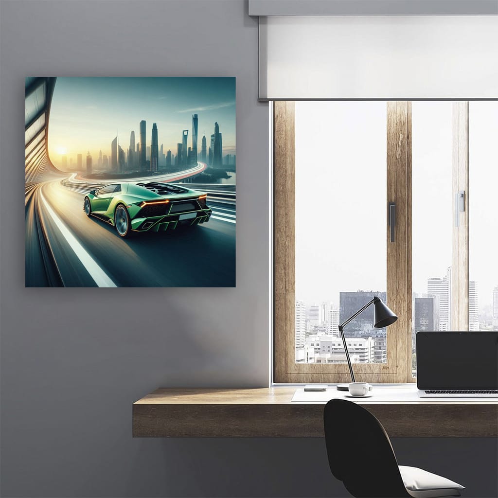 Lamborghini Sian on Bridge - Futuristic Power and Elegance