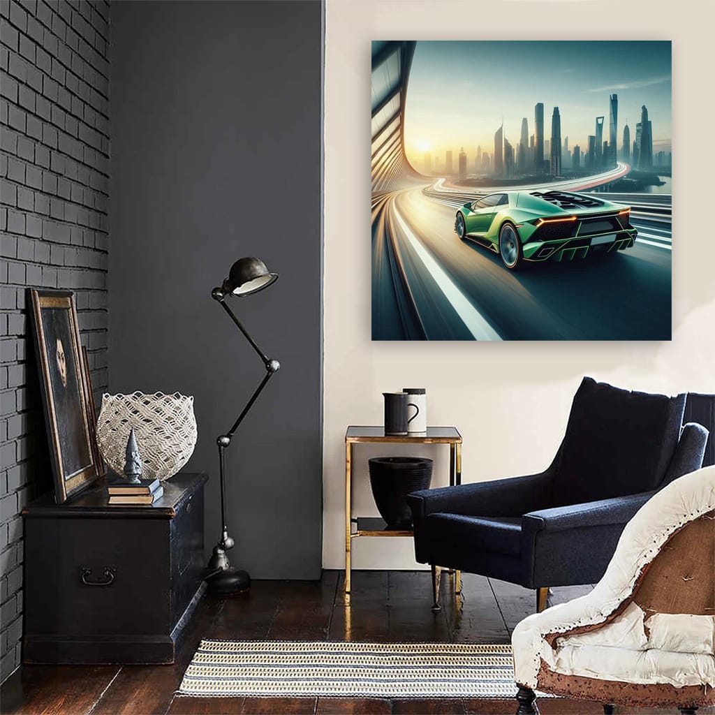 Lamborghini Sian on Bridge - Futuristic Power and Elegance