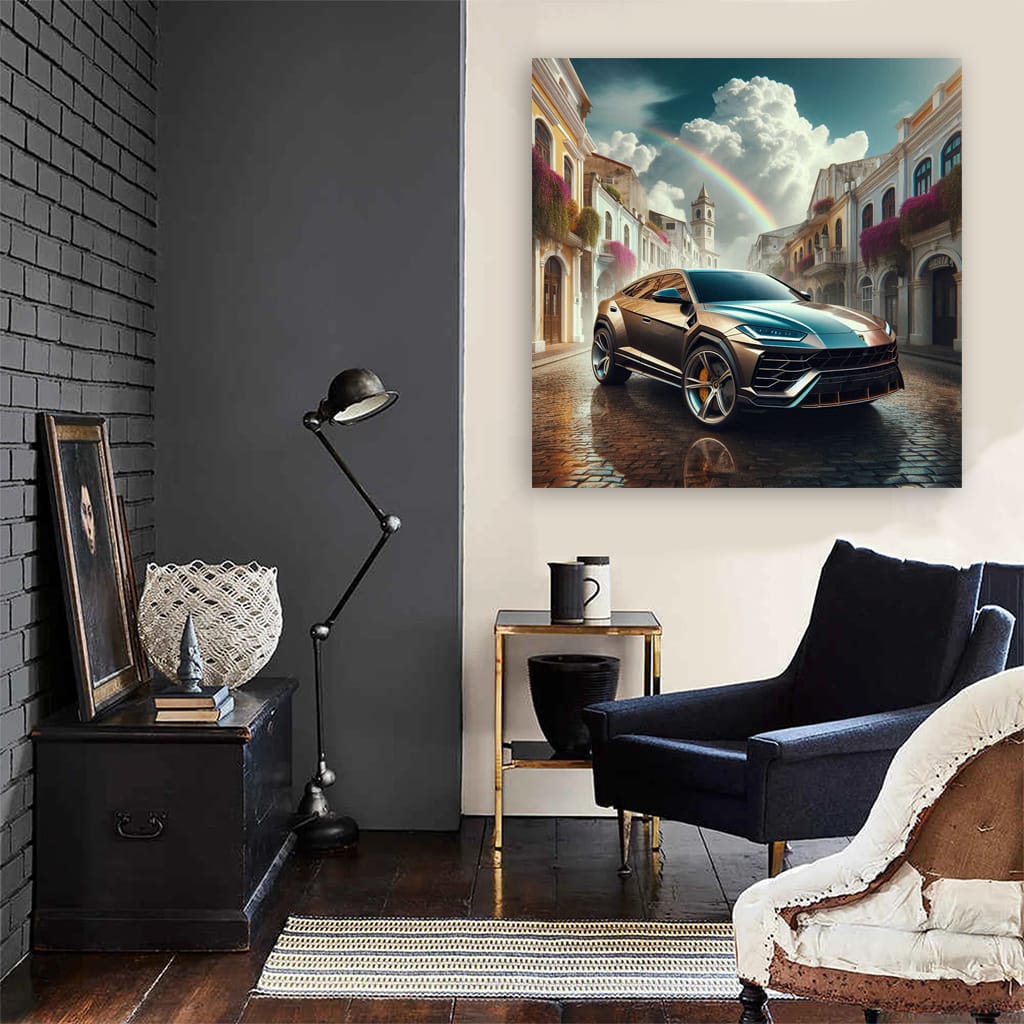 Lamborghini Urus Cloudy Weath Wall Art