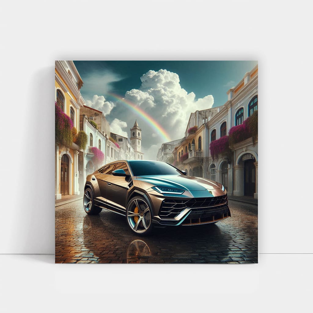 Lamborghini Urus Cloudy Weath Wall Art