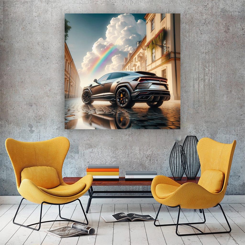 Lamborghini Urus Cloudy Weather Wall Art