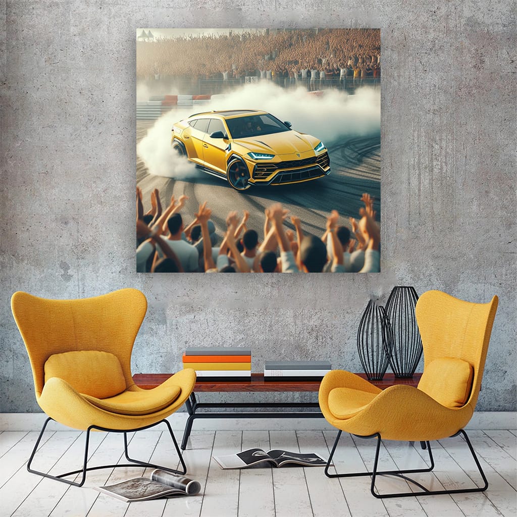 Lamborghini Urus Drift Wall Art