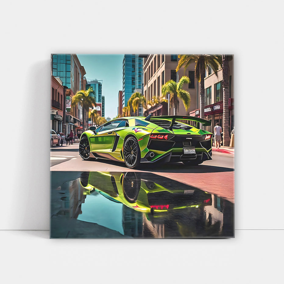 Green Lamborghini Aventador in San Diego - Bold Elegance