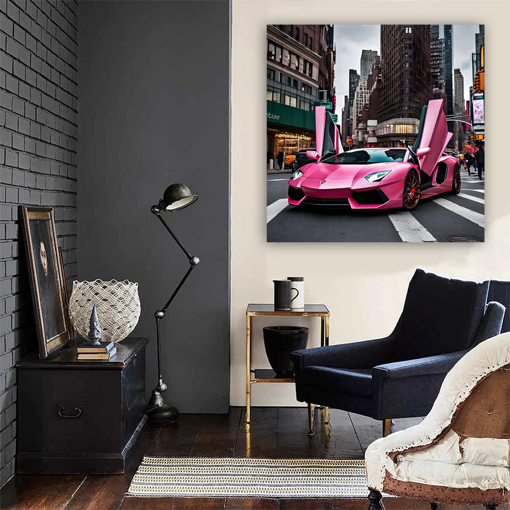 Pink Lamborghini Aventador in New York - Bold Elegance