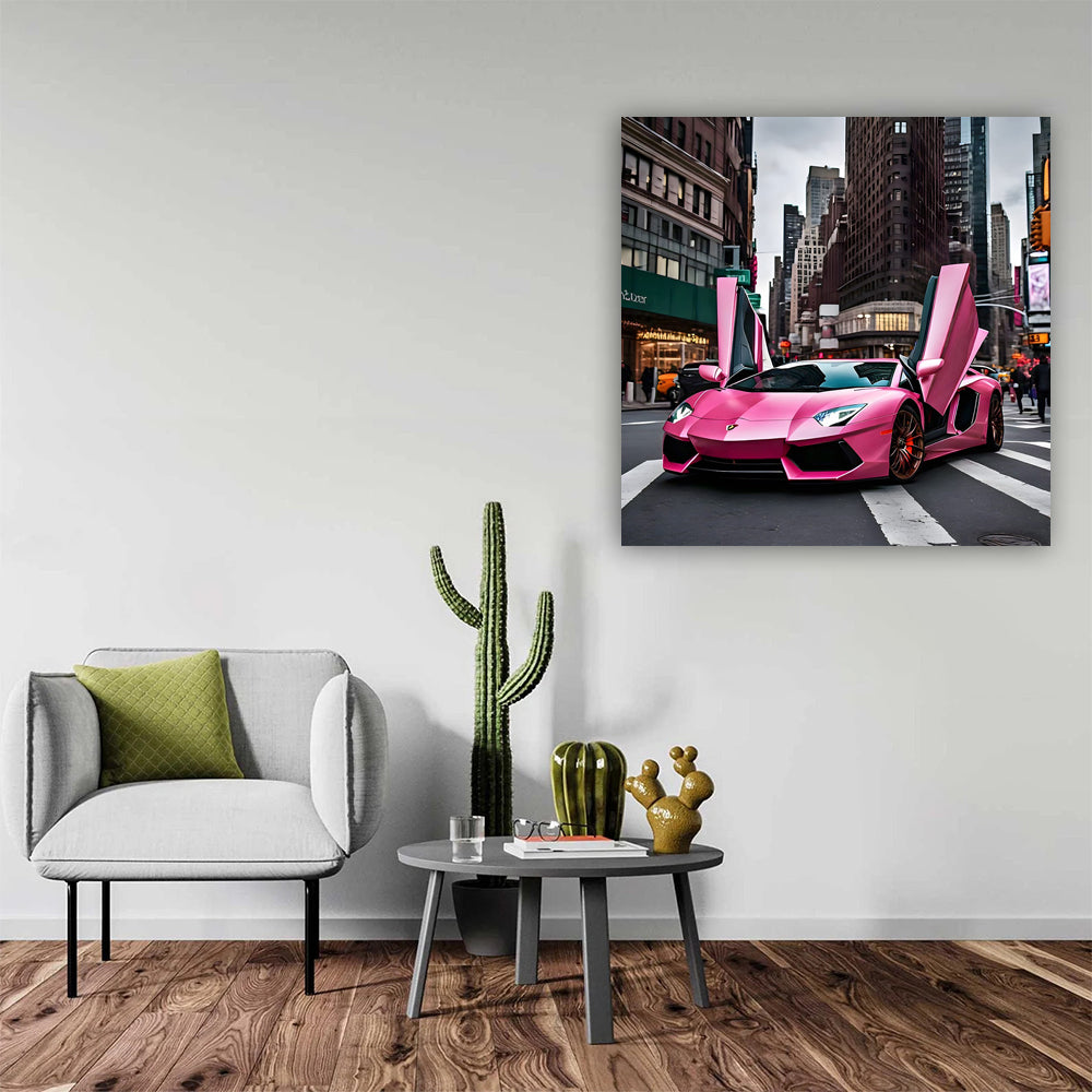 Pink Lamborghini Aventador in New York - Bold Elegance