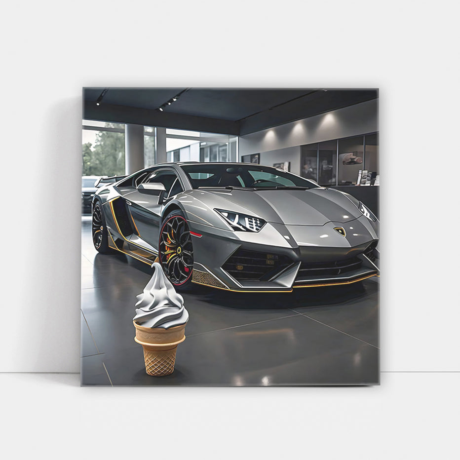 Gray Lamborghini Huracan Evo: Ice Cream on Wheels, Pure Thrill