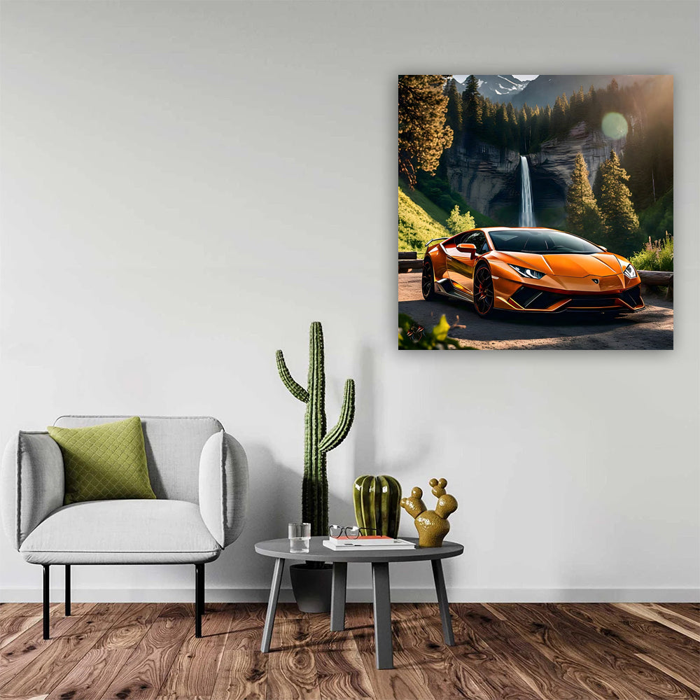 Orange Lamborghini Huracan Evo Roars Through National Park