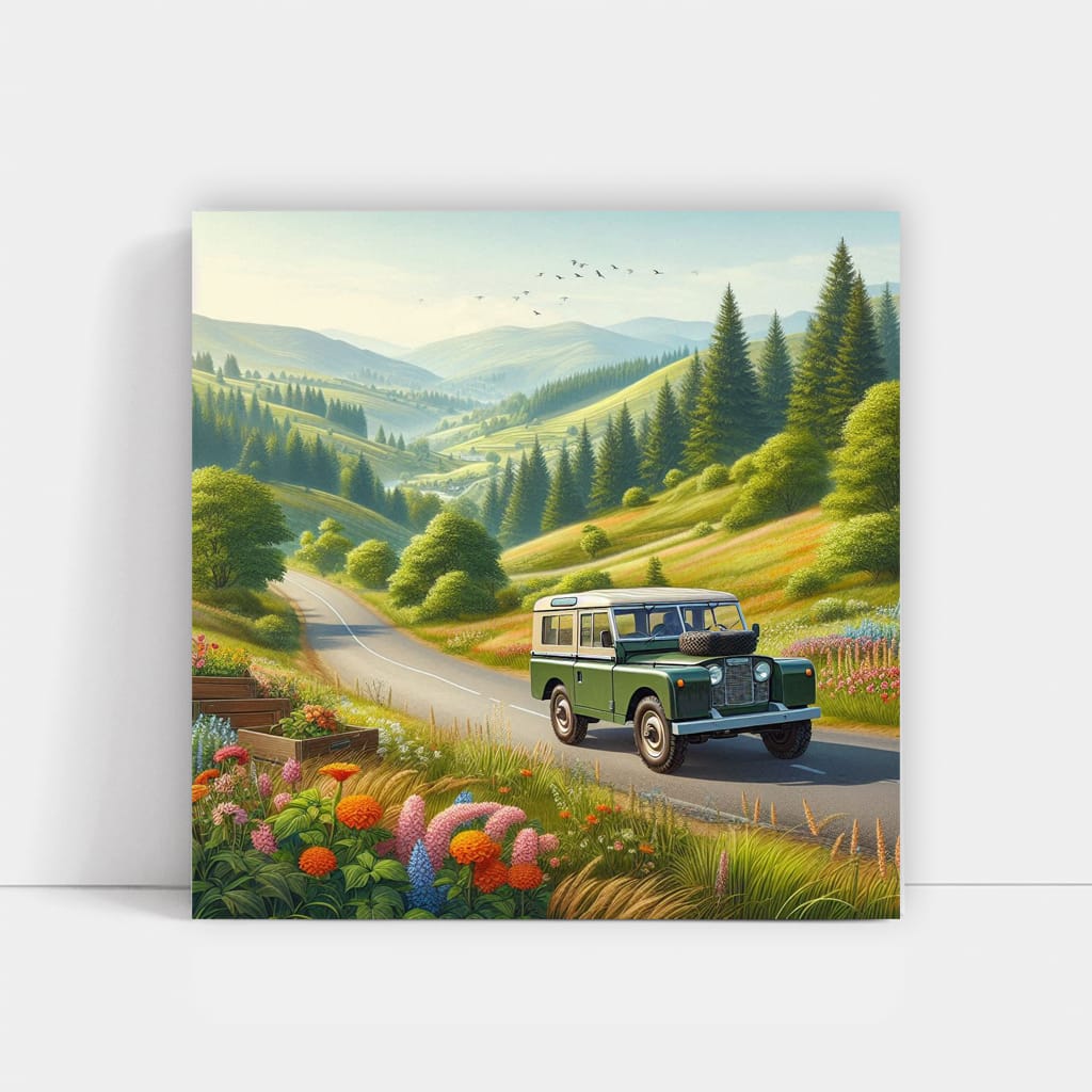 Land Rover Old Retro Ro Wall Art