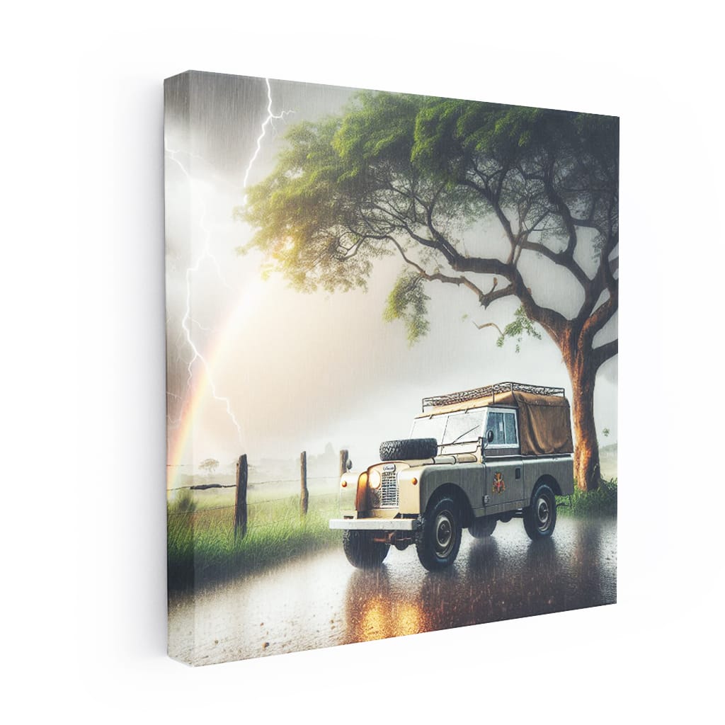 Land Rover Old Retro Thundersto Wall Art