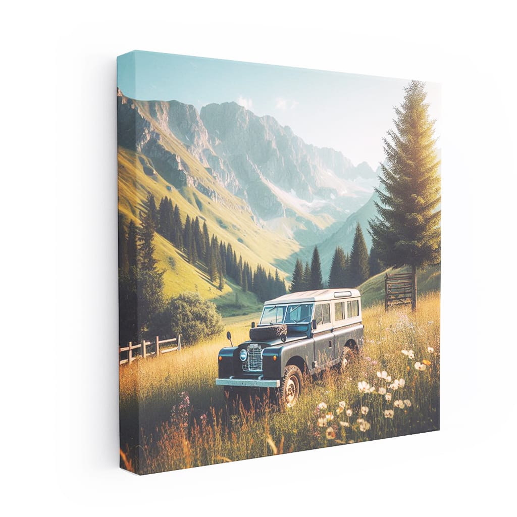 Land Rover Old Retro Vall Wall Art