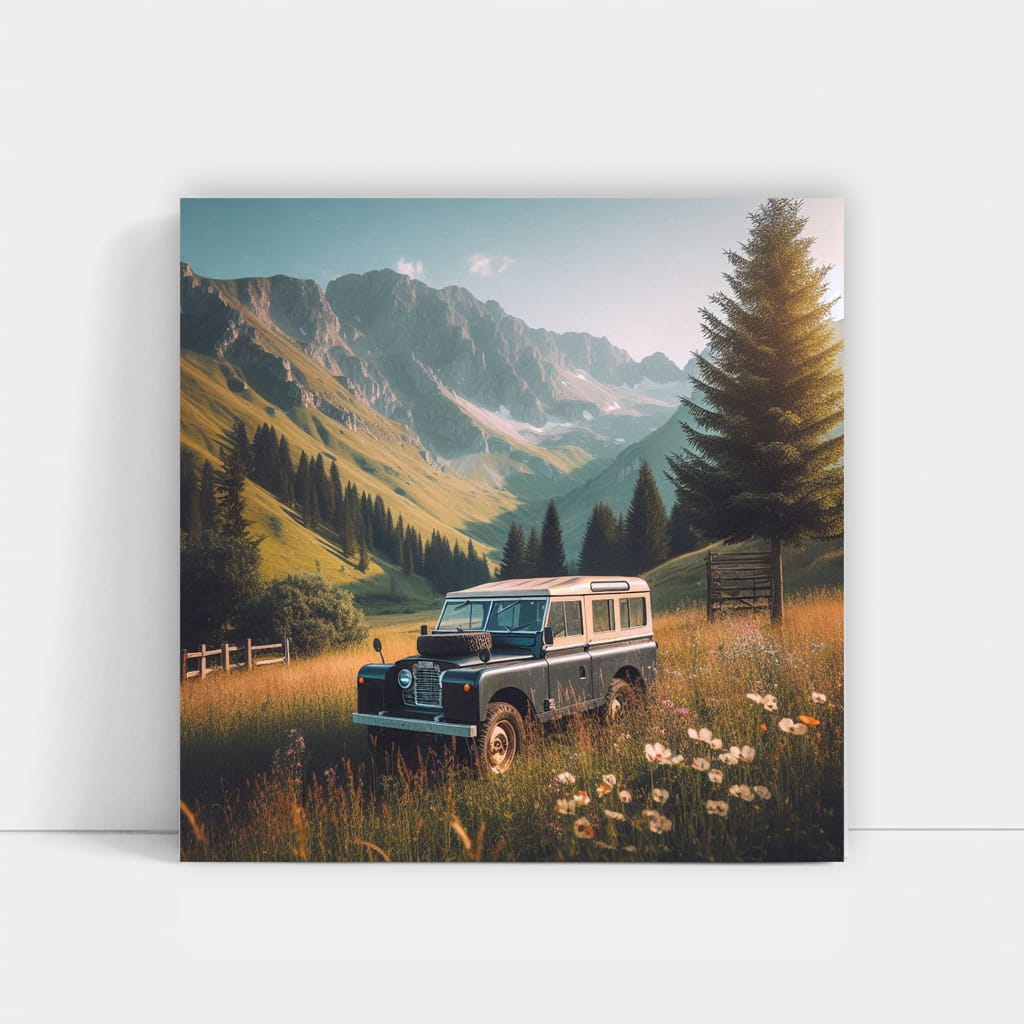 Classic Land Rover in Retro Valley - Timeless Adventure