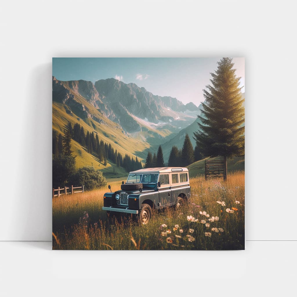 Land Rover Old Retro Vall Wall Art