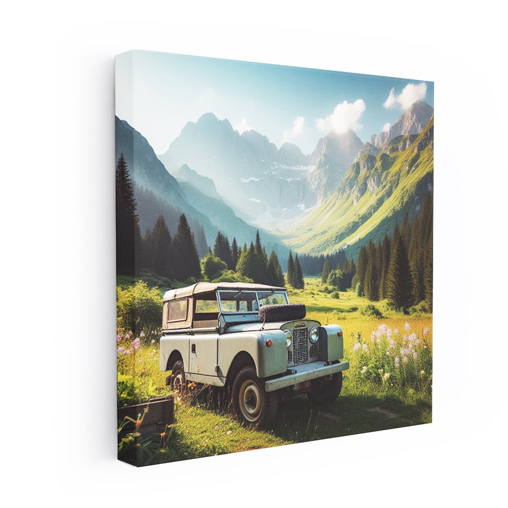 Land Rover Old Retro Valley Wall Art