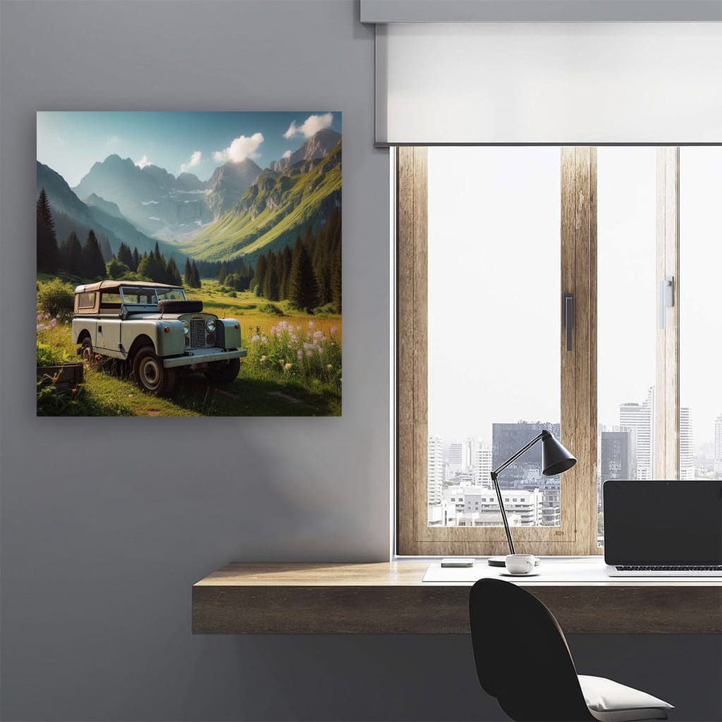 Land Rover Old Retro Valley Wall Art