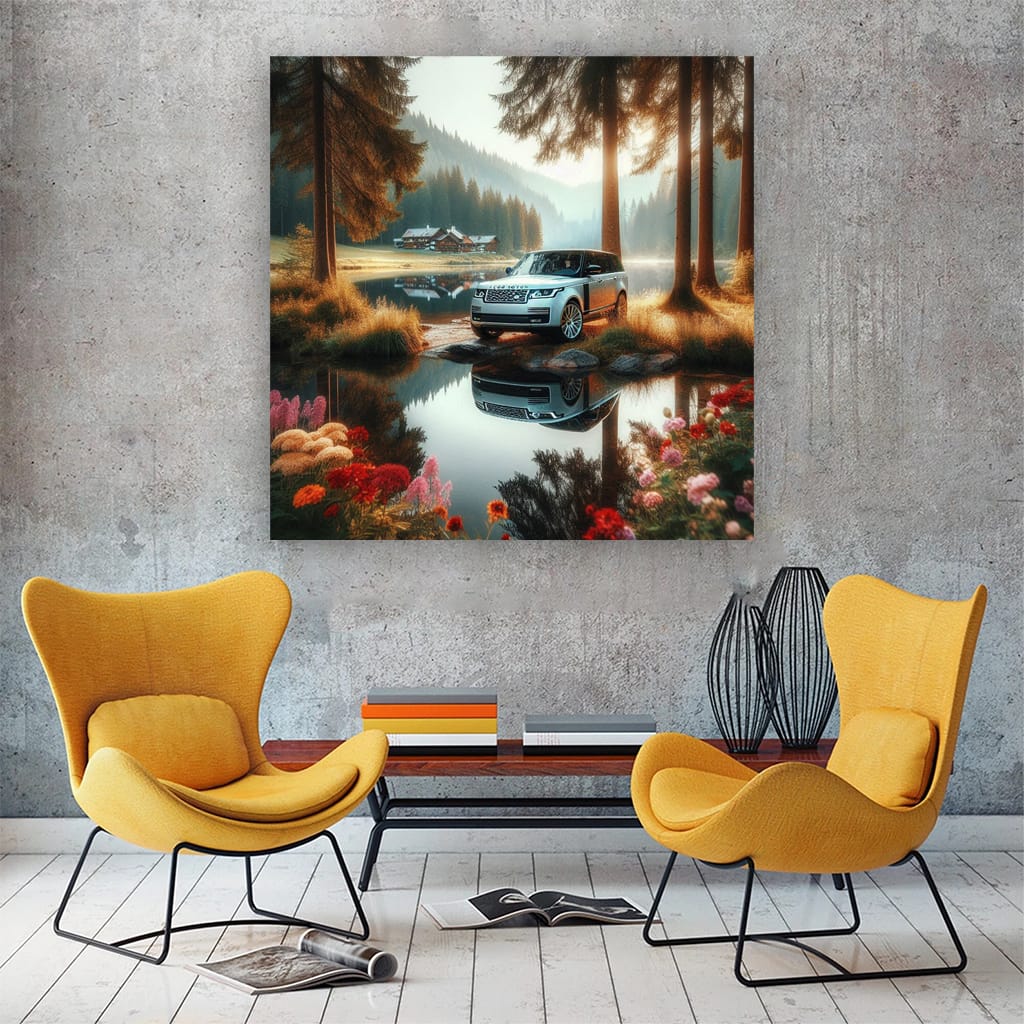 Land Rover Range Lake Wall Art