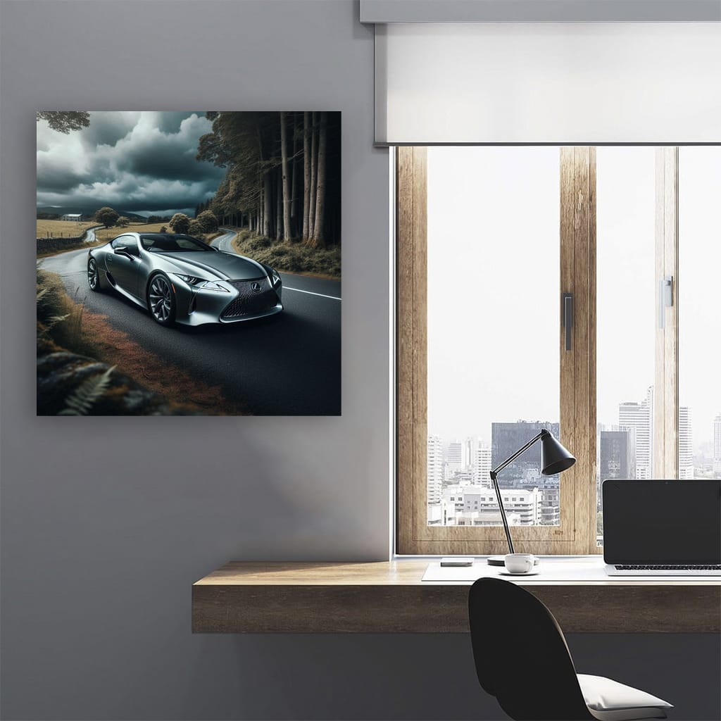 Lexus Lc Cloudy Weath Wall Art