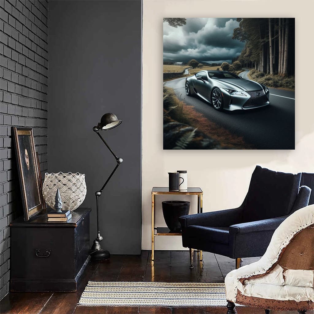 Lexus Lc Cloudy Weath Wall Art