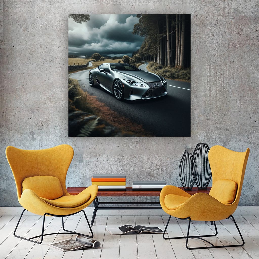 Lexus Lc Cloudy Weath Wall Art