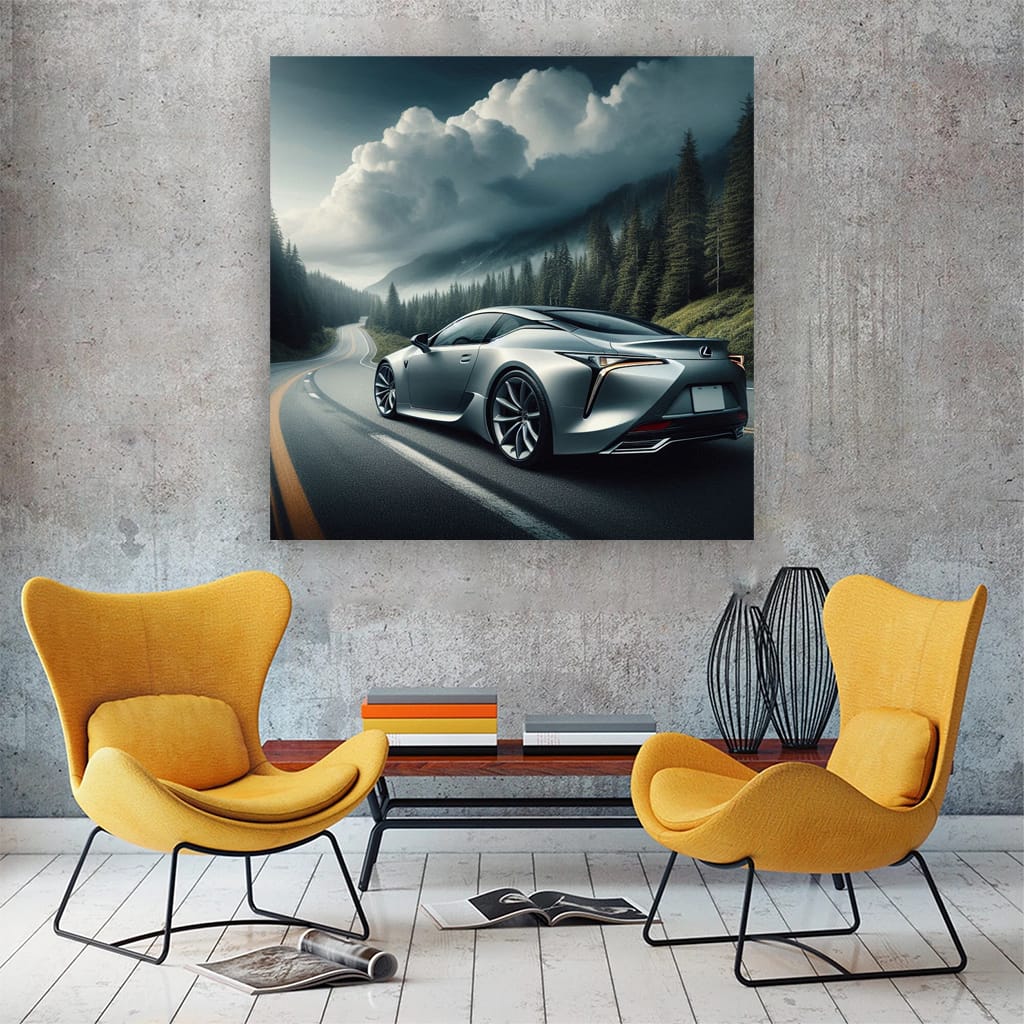 Lexus Lc Cloudy Weather Wall Art