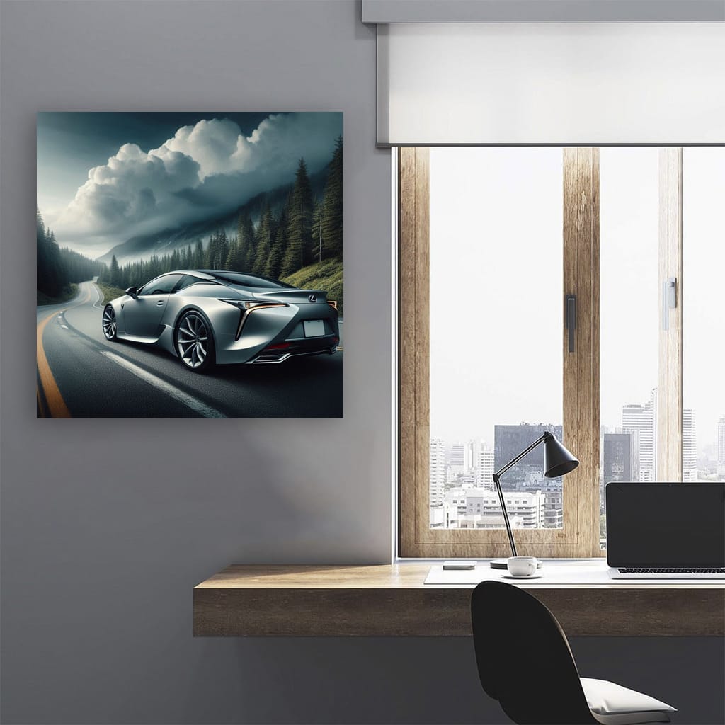 Lexus Lc Cloudy Weather Wall Art