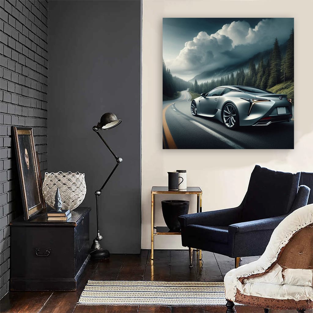 Lexus Lc Cloudy Weather Wall Art