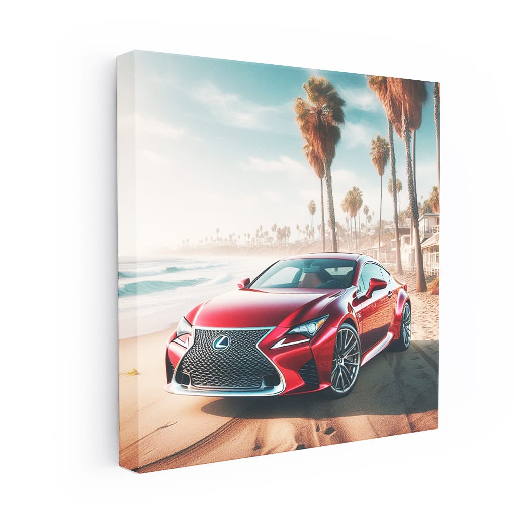 Lexus Rc On Beach Wall Art