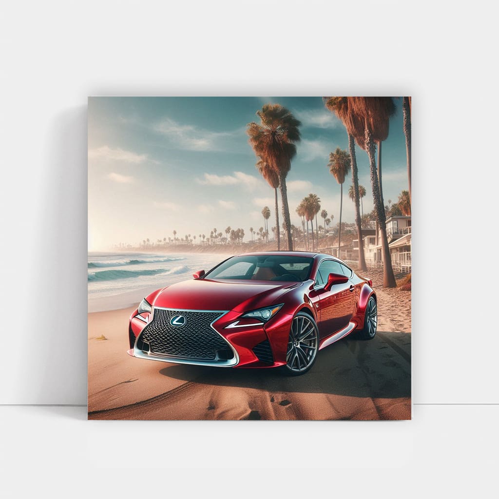 Lexus Rc On Beach Wall Art