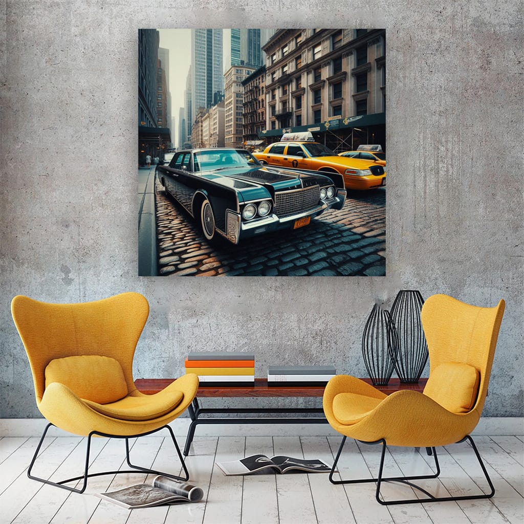 Vintage Lincoln in Retro New York - Timeless Elegance