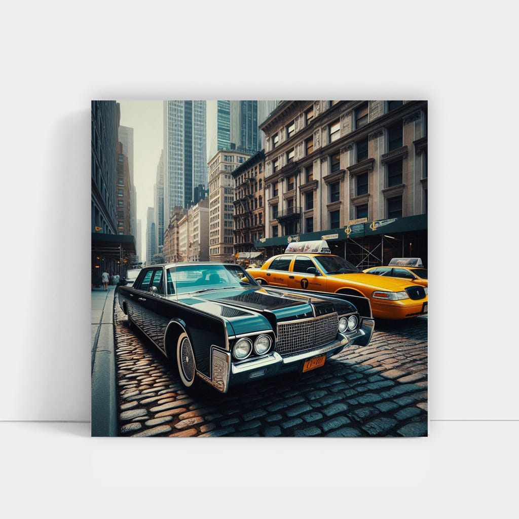 Vintage Lincoln in Retro New York - Timeless Elegance
