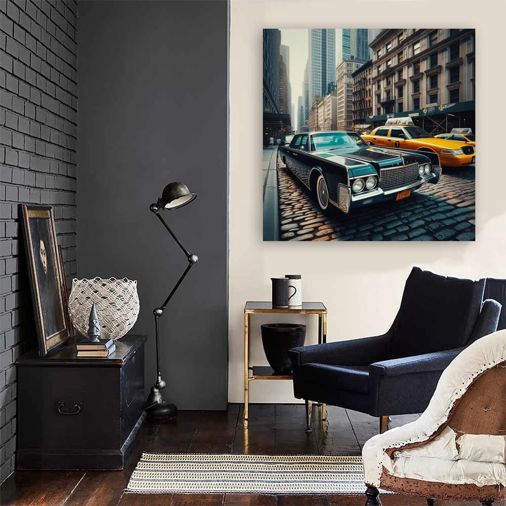 Vintage Lincoln in Retro New York - Timeless Elegance