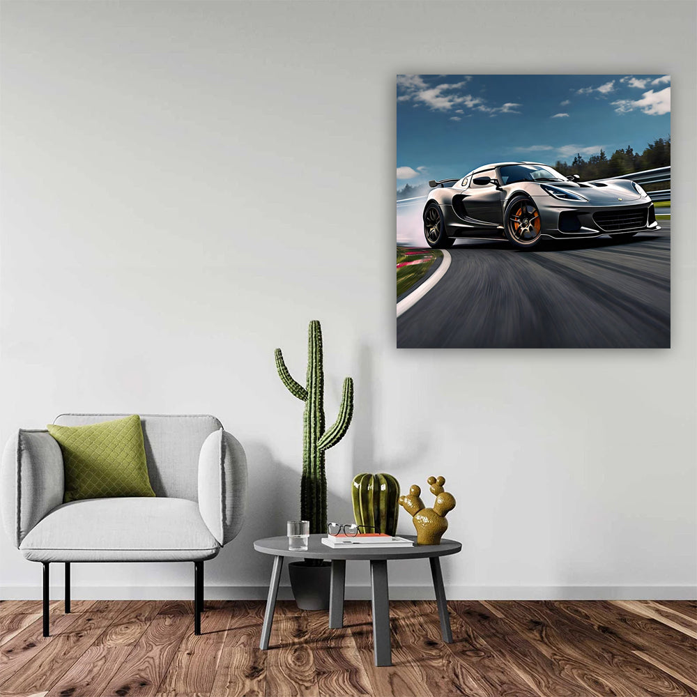 Lotus Elise Black Drif Wall Art