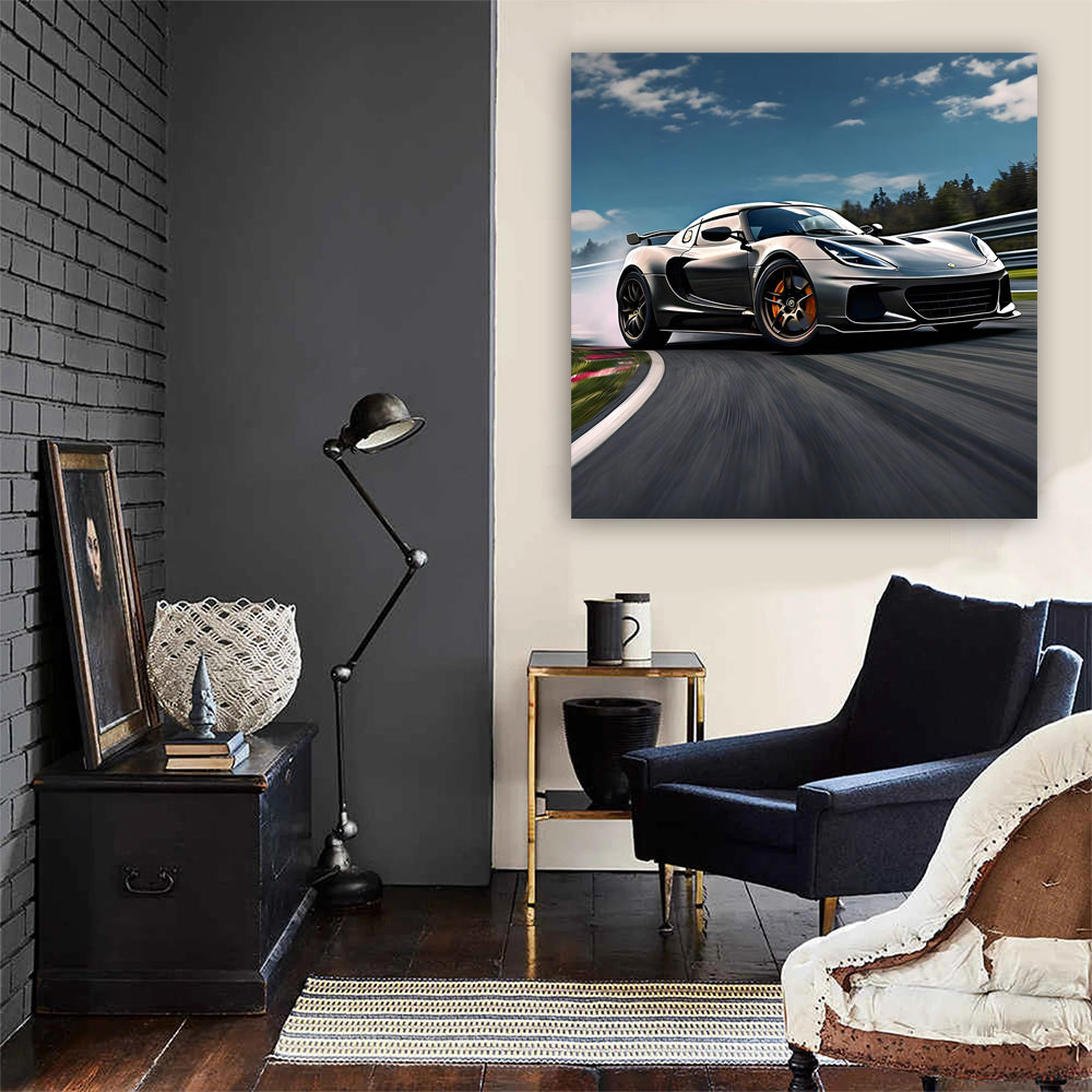 Lotus Elise Black Drif Wall Art