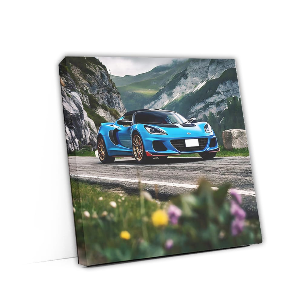 Lotus Elise Blue In Mountai Wall Art