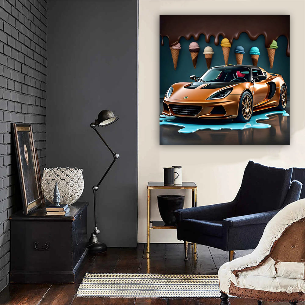 Brown Lotus Elise with Ice Cream - Speed Meets Elegance