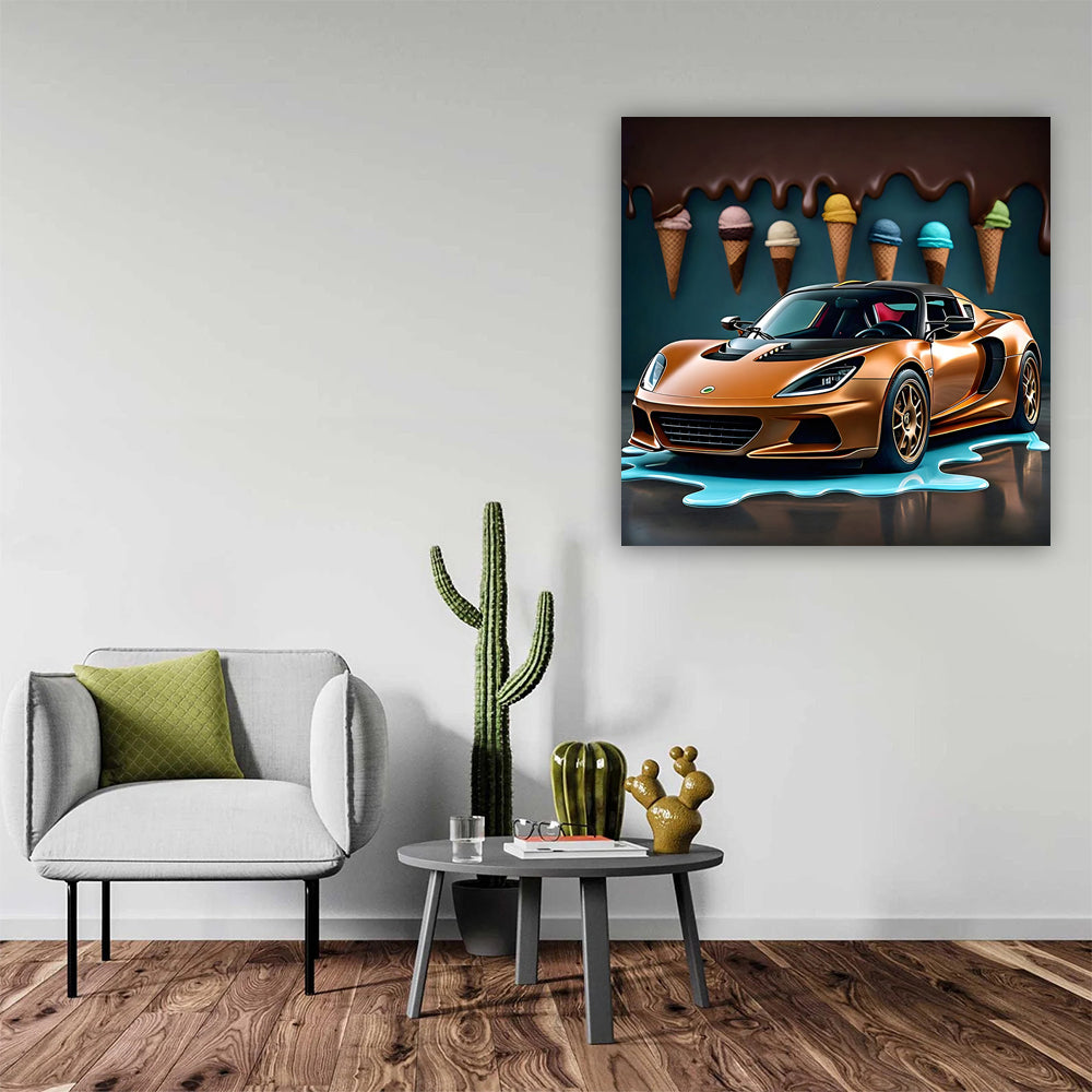 Brown Lotus Elise with Ice Cream - Speed Meets Elegance