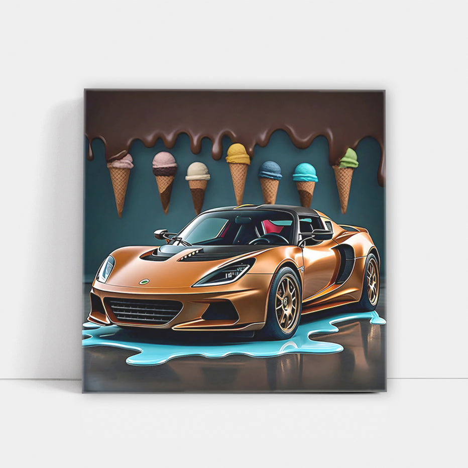 Brown Lotus Elise with Ice Cream - Speed Meets Elegance