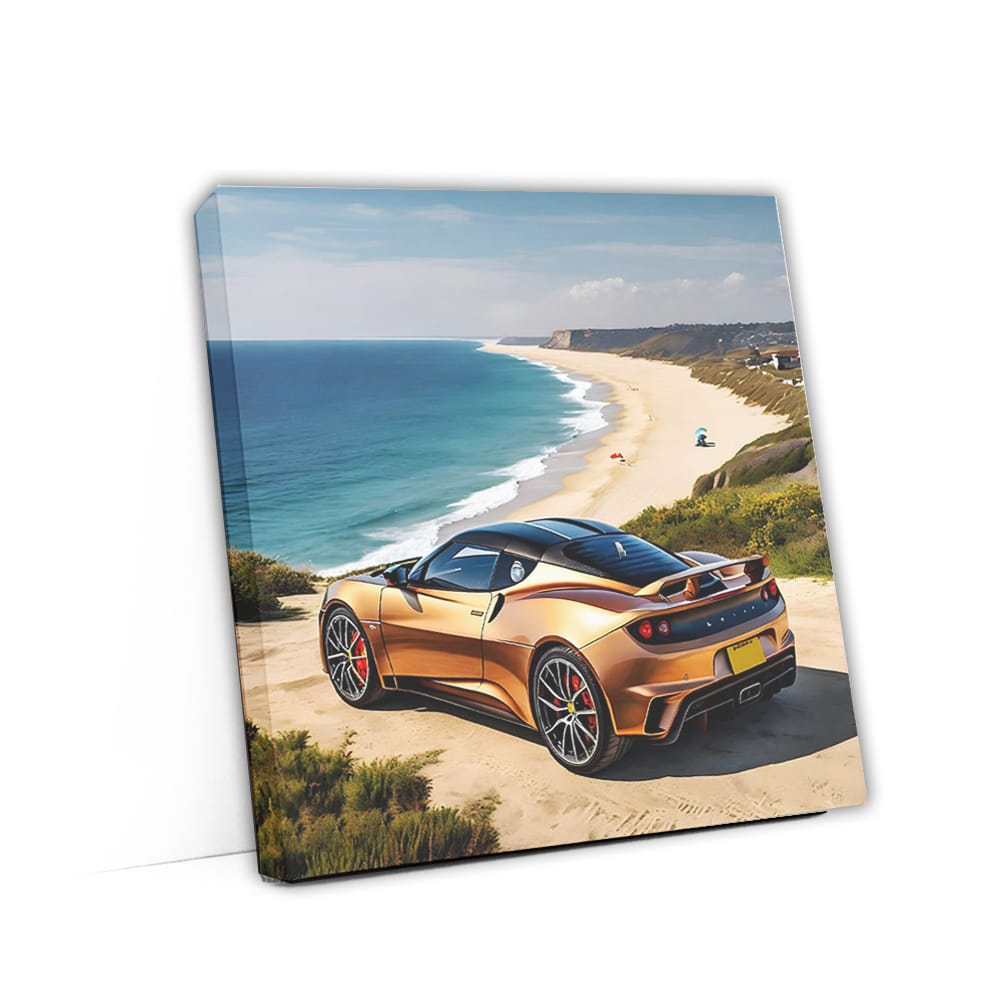 Lotus Evora Brown On Beac Wall Art