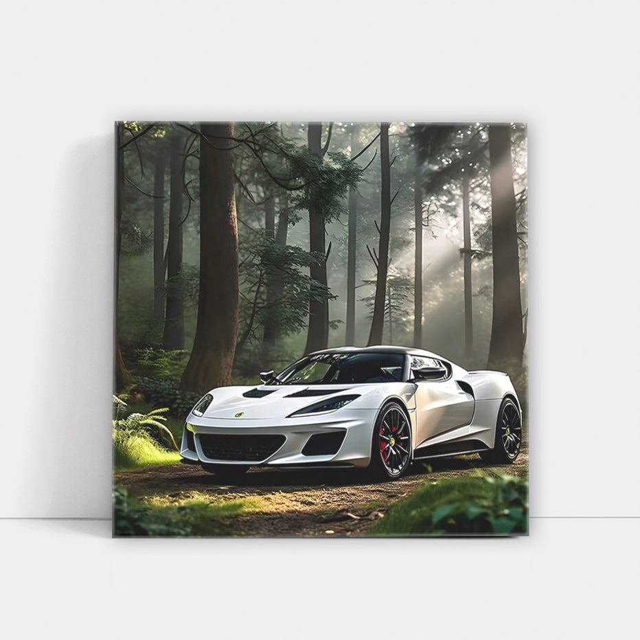 White Lotus Evora in Forest - Elegance Meets Adventure