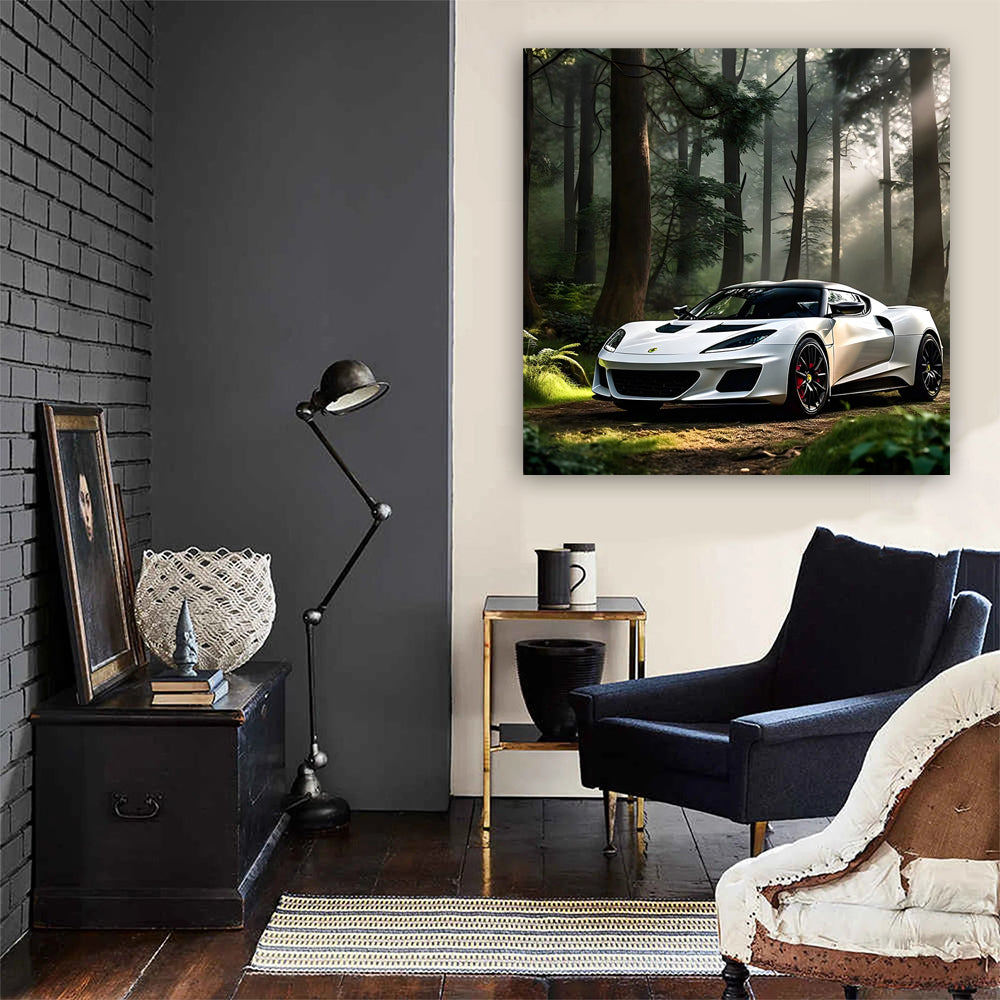 White Lotus Evora in Forest - Elegance Meets Adventure