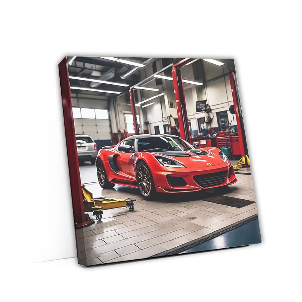 Lotus Exige Red In Auto Servic Wall Art