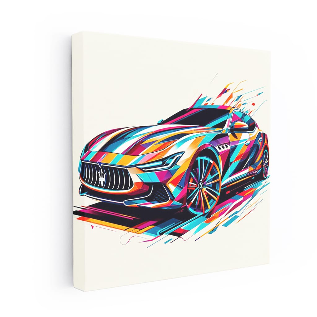 Maserati Ghibli Absctra Wall Art