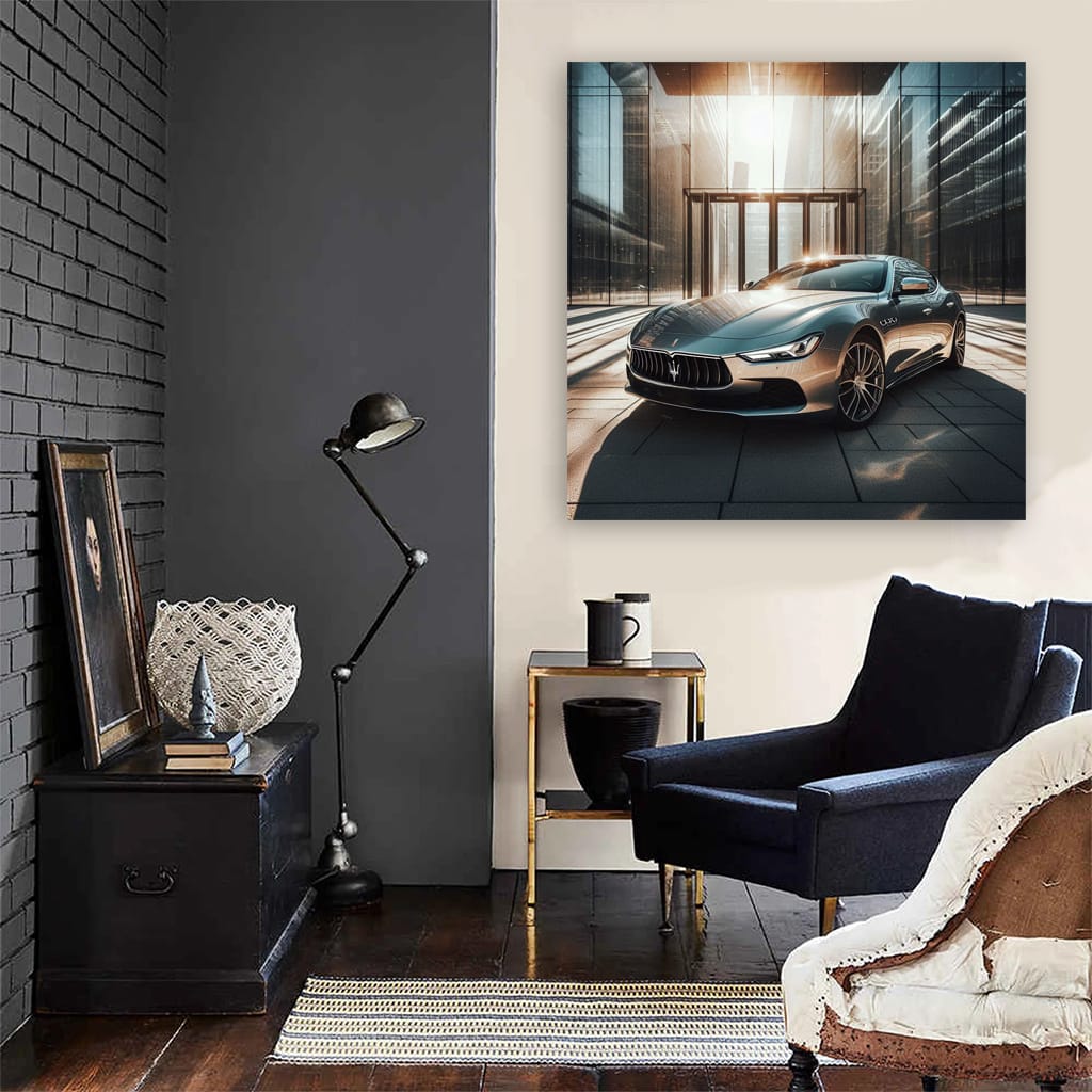 Maserati Ghibli Building Wall Art