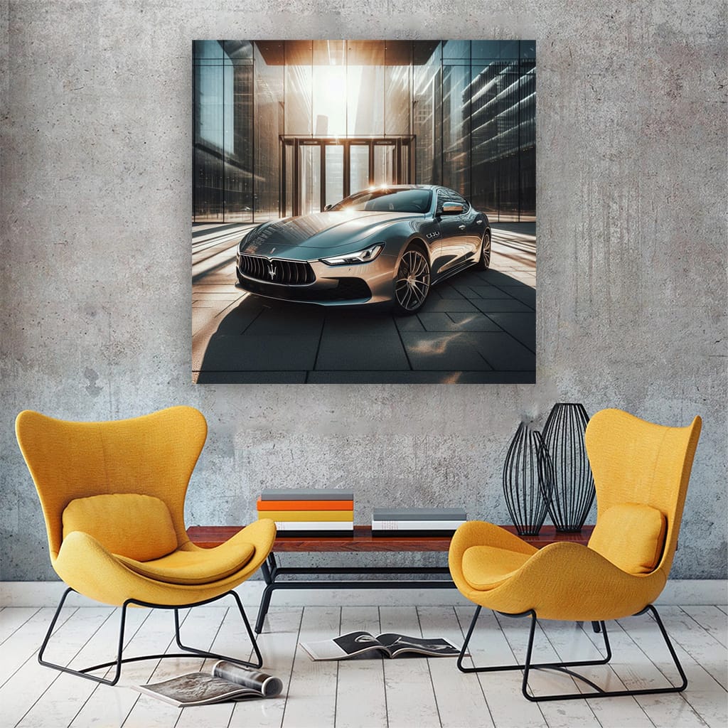 Maserati Ghibli Building Wall Art