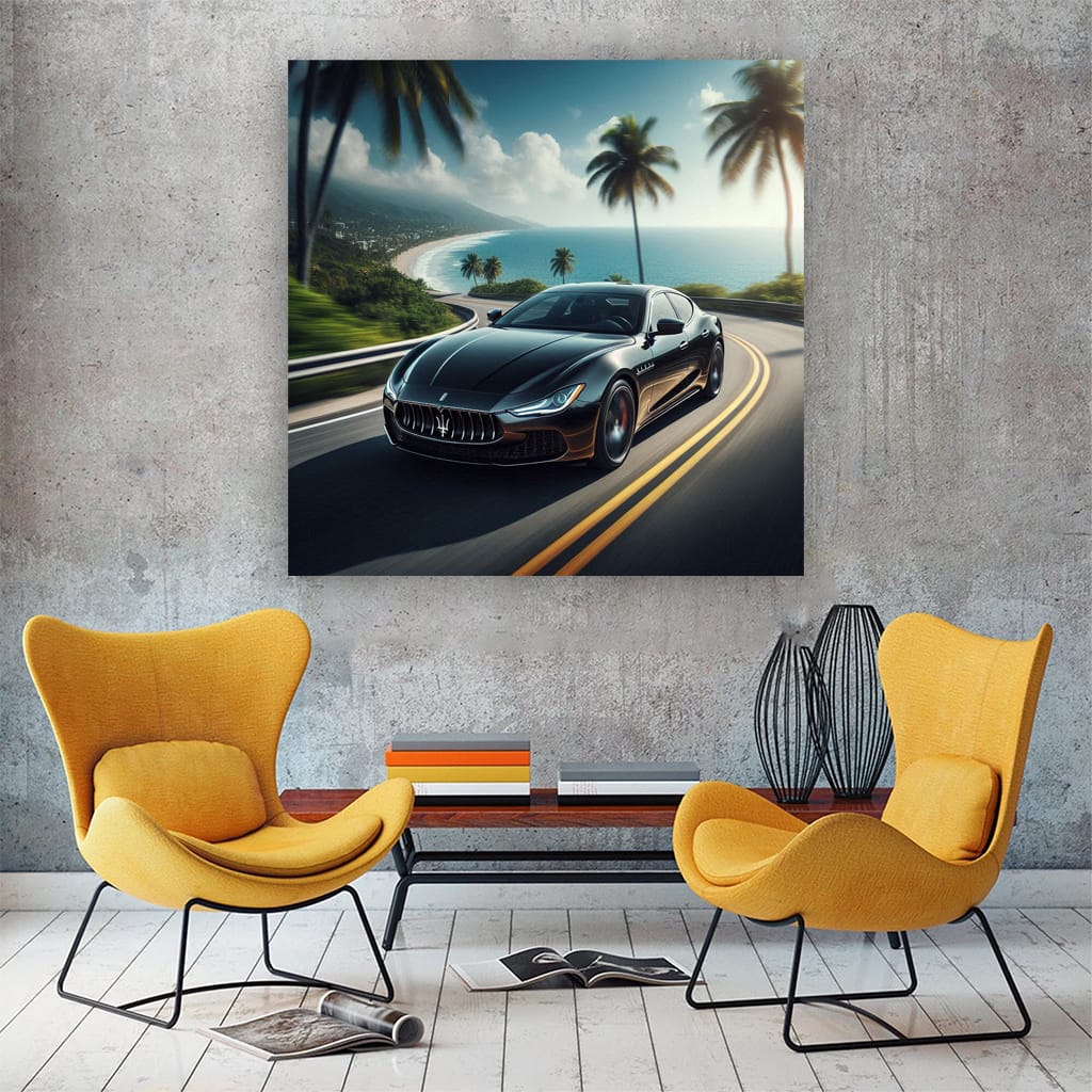 Maserati Ghibli Road Wall Art