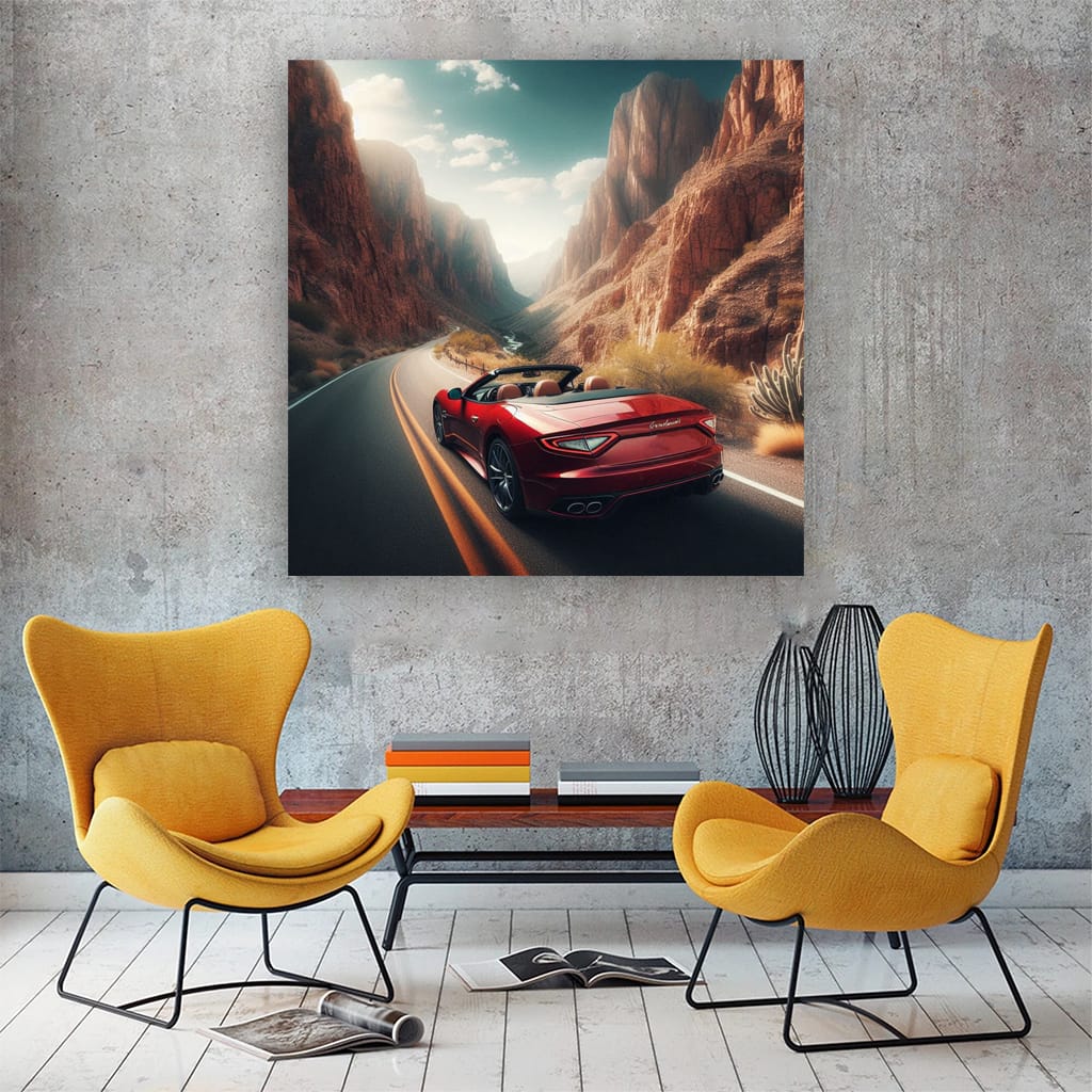 Maserati Grancabrio Canyon Wall Art