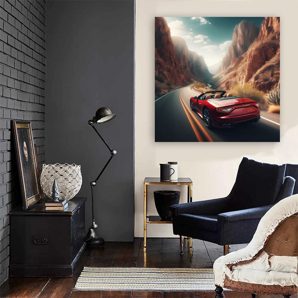 Maserati Grancabrio Canyon Wall Art