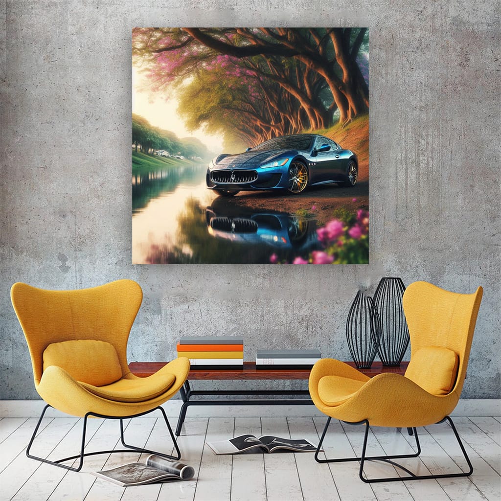 Maserati Granturismo River Wall Art